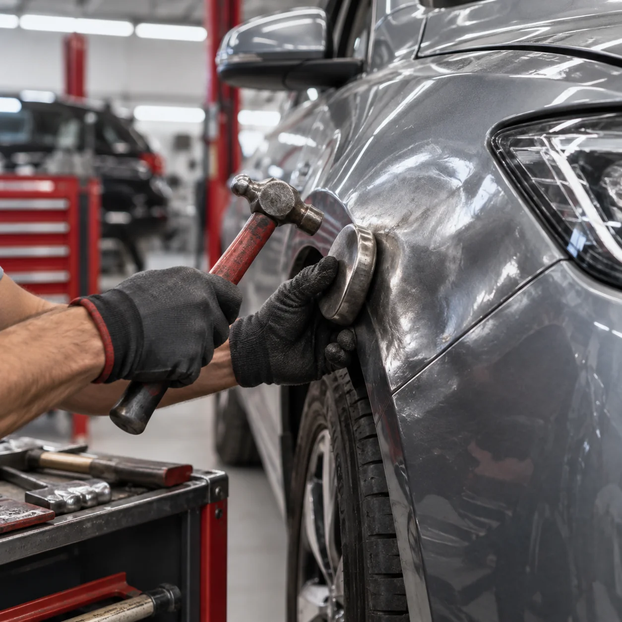 Recuperação de Lataria em oficina automotiva