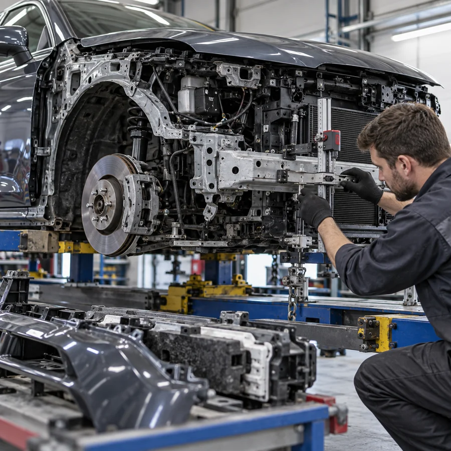 Recuperação de Veículos Sinistrados em oficina automotiva